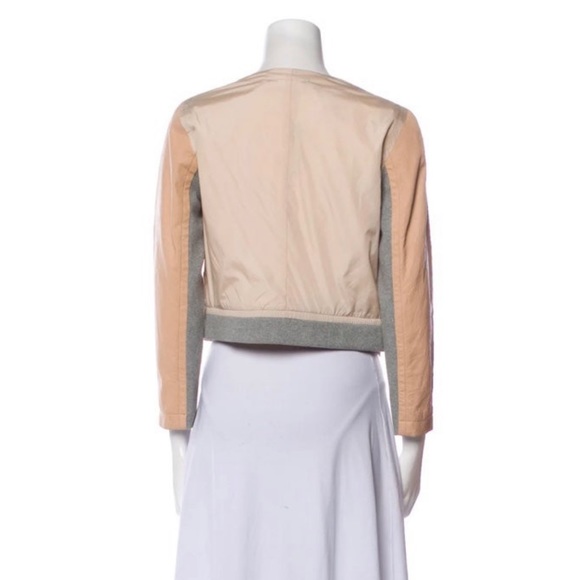 CUT25 By YIGAL AZROUËL Lamb Leather Colorblock Pattern Jacket - Picture 3 of 3
